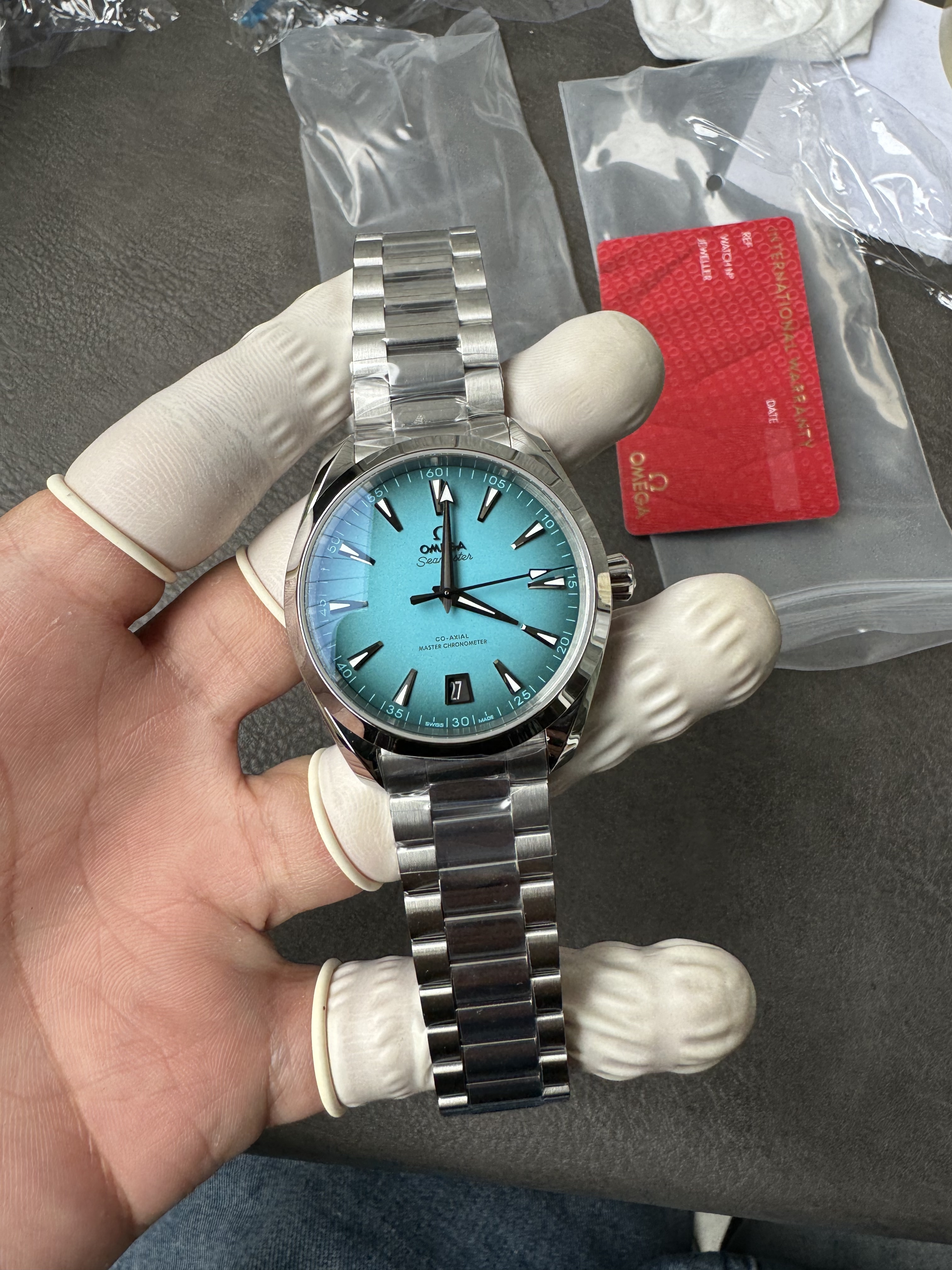 Super Clone OMEGA 1:1 Seamaster Aqua Terra 41mm 2025 Turquoise Gradient Dial