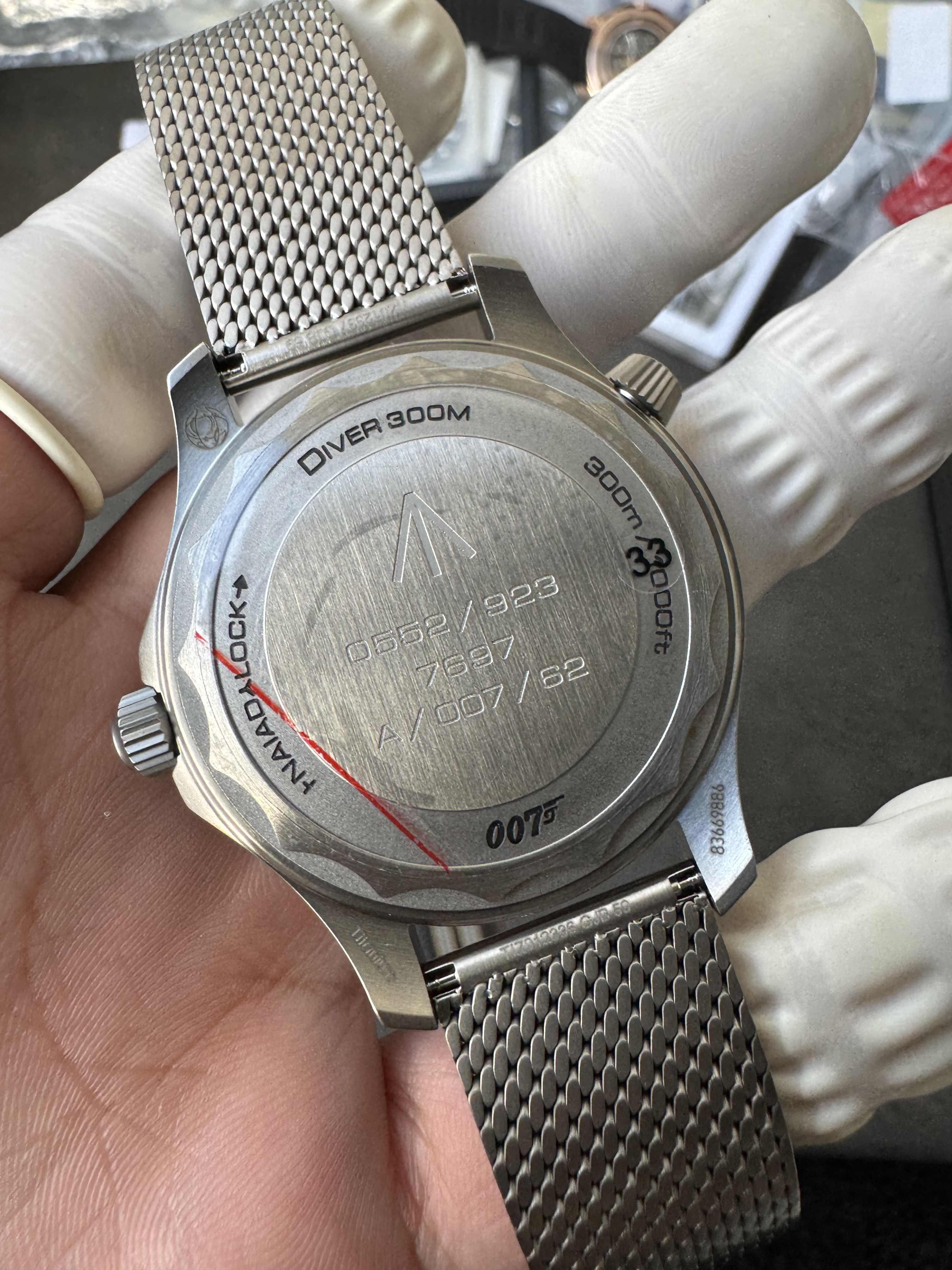 Super Clone Omega 1：1 Seamaster 300M “No Time To Die” V4 Edition — Titanium Case & Milanese Mesh, VS8800 Integrated Movement
