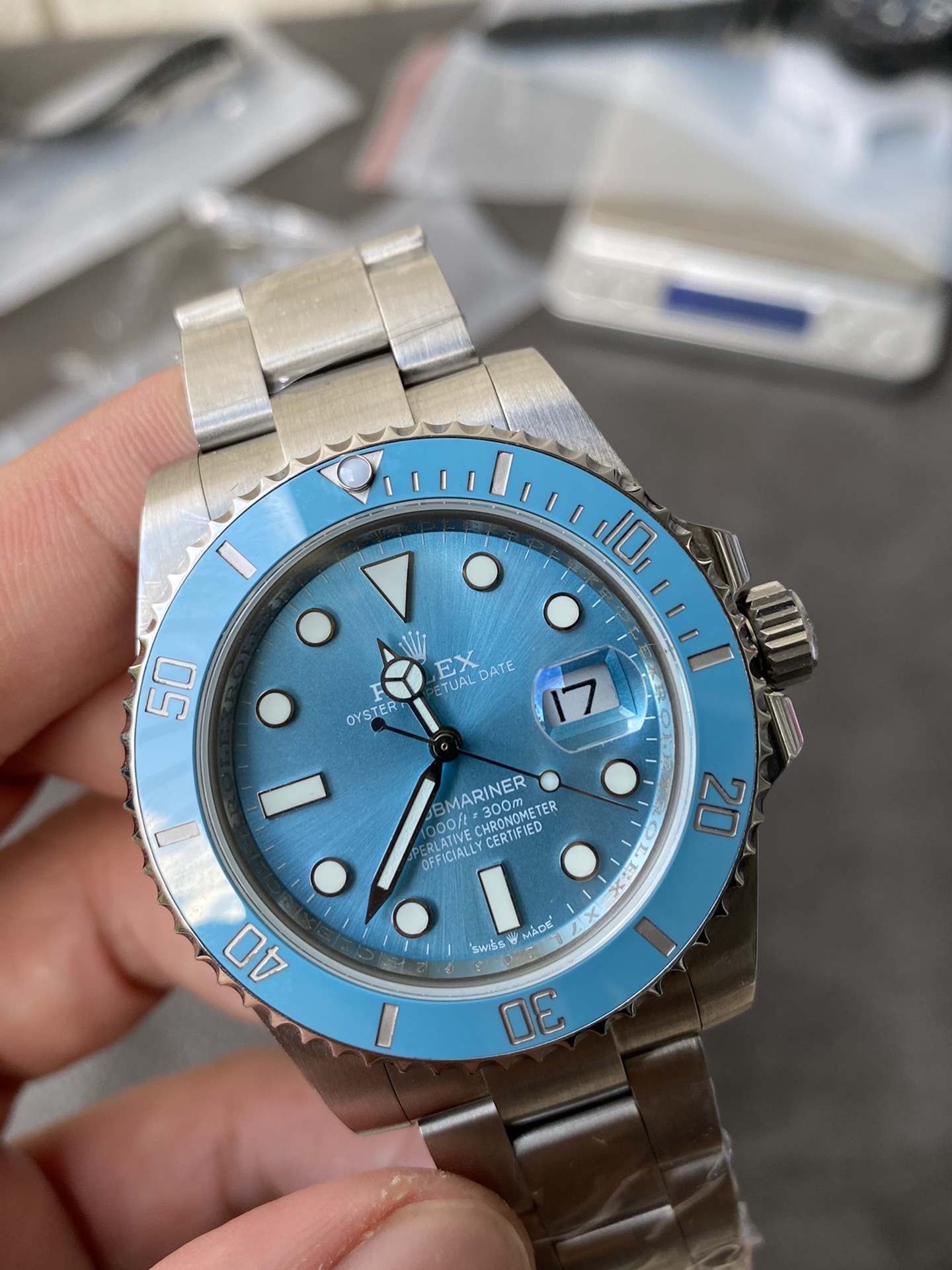 Super Clone Rolex 1:1 Submariner Tiffany Blue Custom Edition 41mm