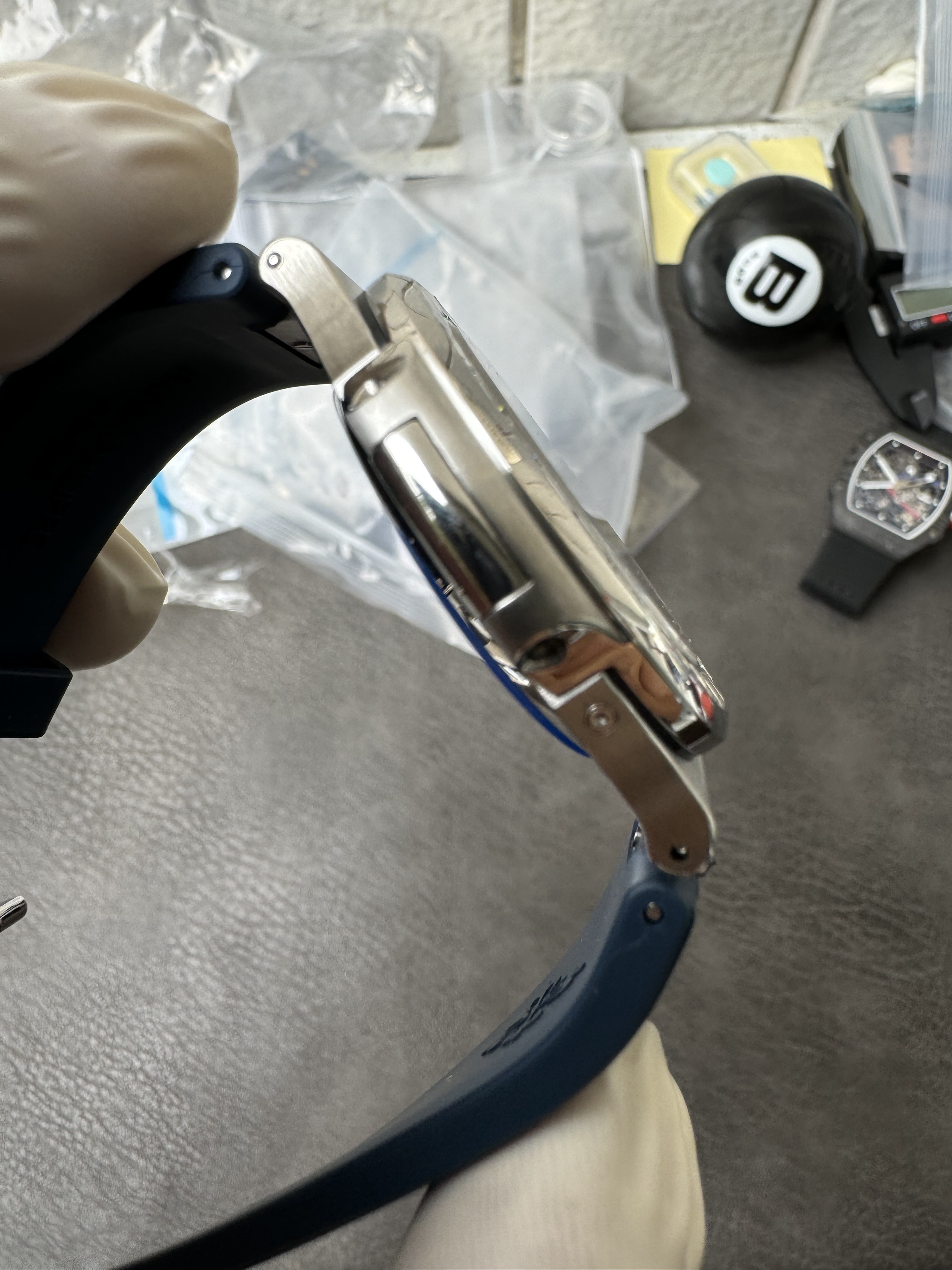 Super Clone 1:1 Patek Philippe Nautilus 5712 Blue Dial Perpetual Calendar with Diamond Bezel – Blue Rubber Strap