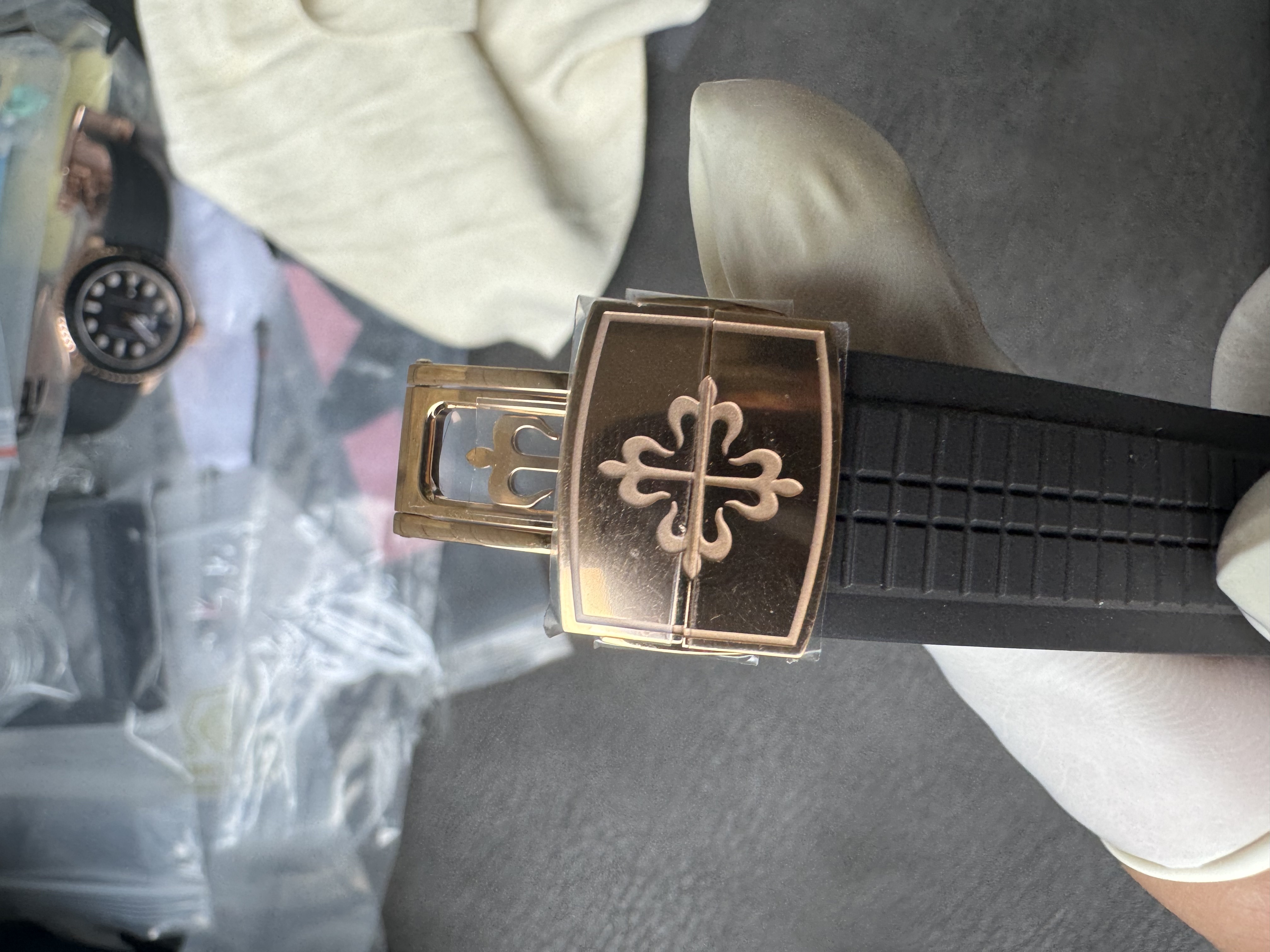 Super Clone 1:1 Patek Philippe Aquanaut 5167R “Grenade” Rose Gold with Full Diamond Bezel & Rubber Strap