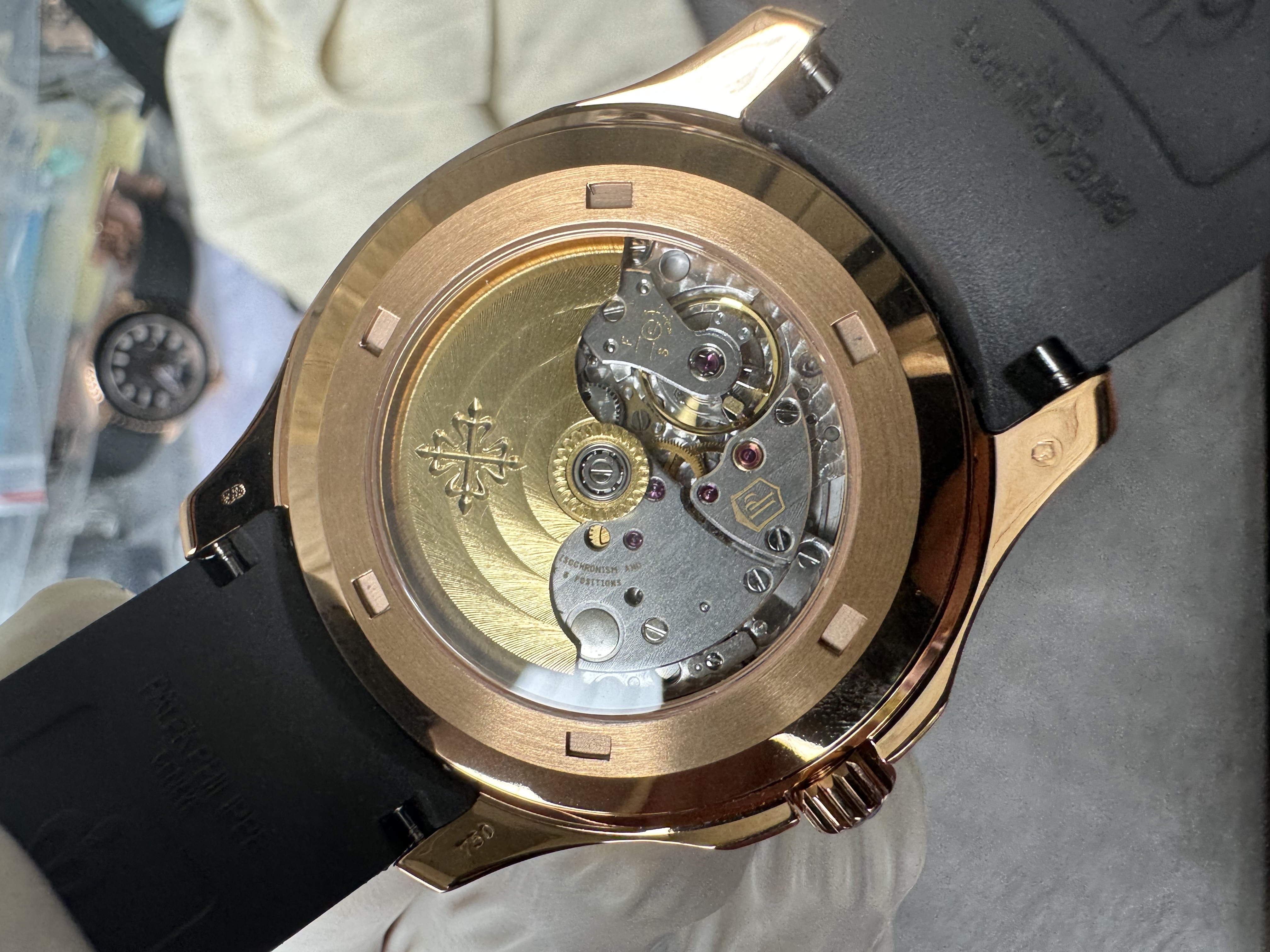 Super Clone 1:1 Patek Philippe Aquanaut 5167R “Grenade” Rose Gold with Full Diamond Bezel & Rubber Strap