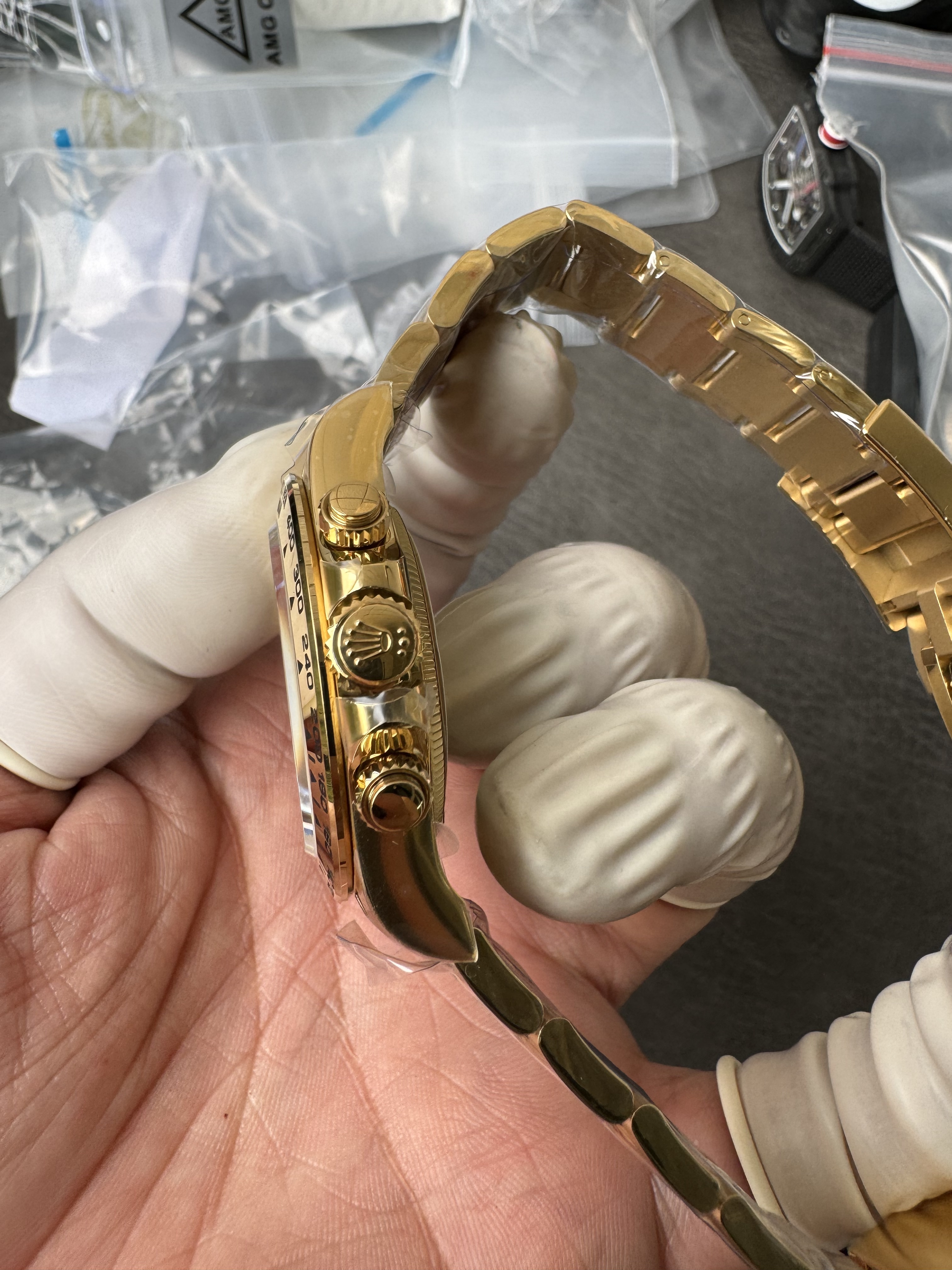 Rolex Super Clone Watches 1:1 Daytona 18K Yellow Gold Plating M126508-0008 4131 Movement