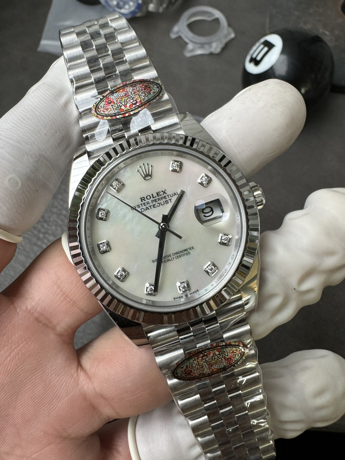 Super Clone Rolex 1:1 Datejust 41mm 126234 MOP Diamond Dial 3235 Movement