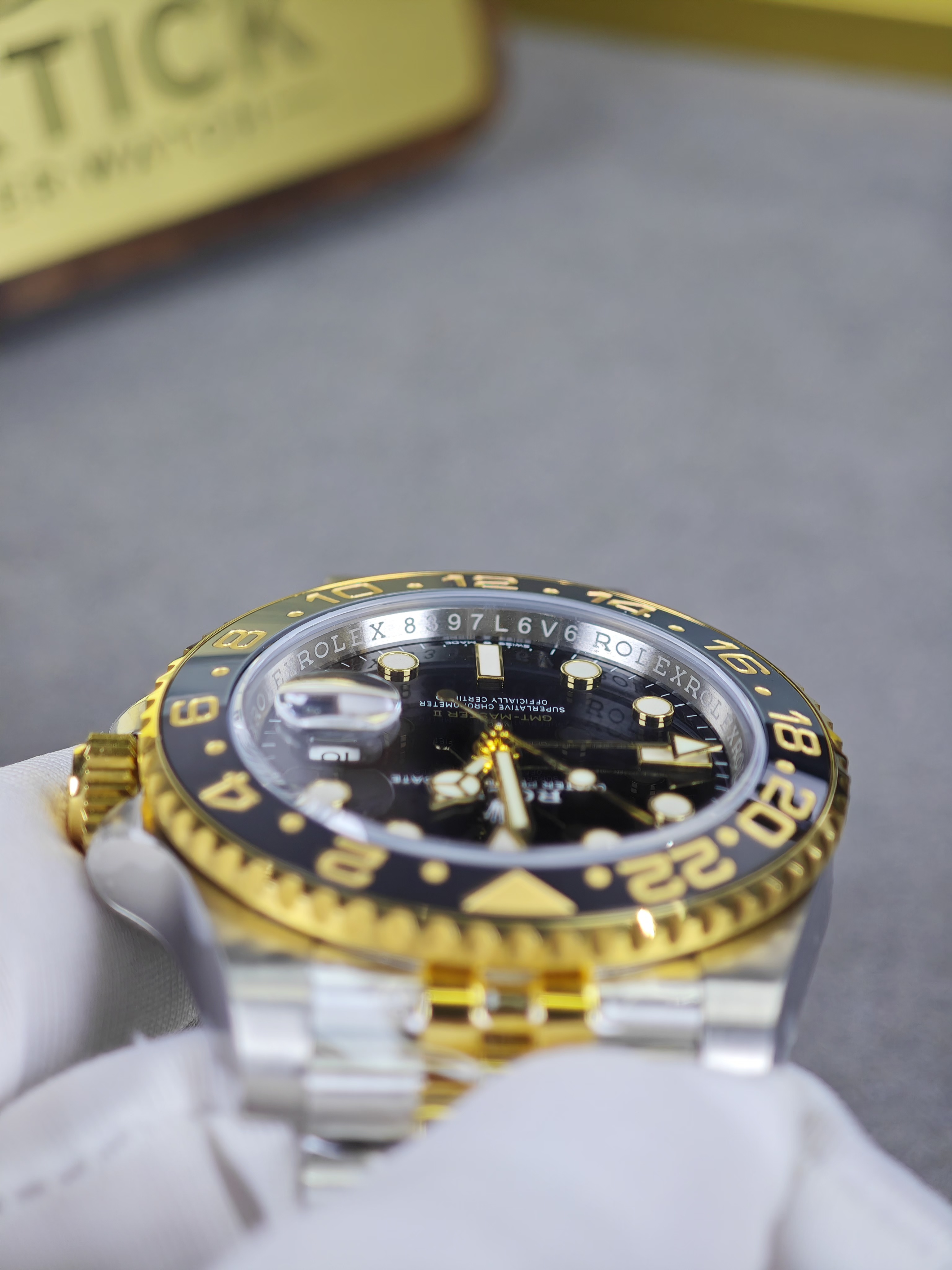 Rolex GMT Master II 126713 steel and gold Two-Tone with Black Dial on Jubilee (40mm) Super Clone