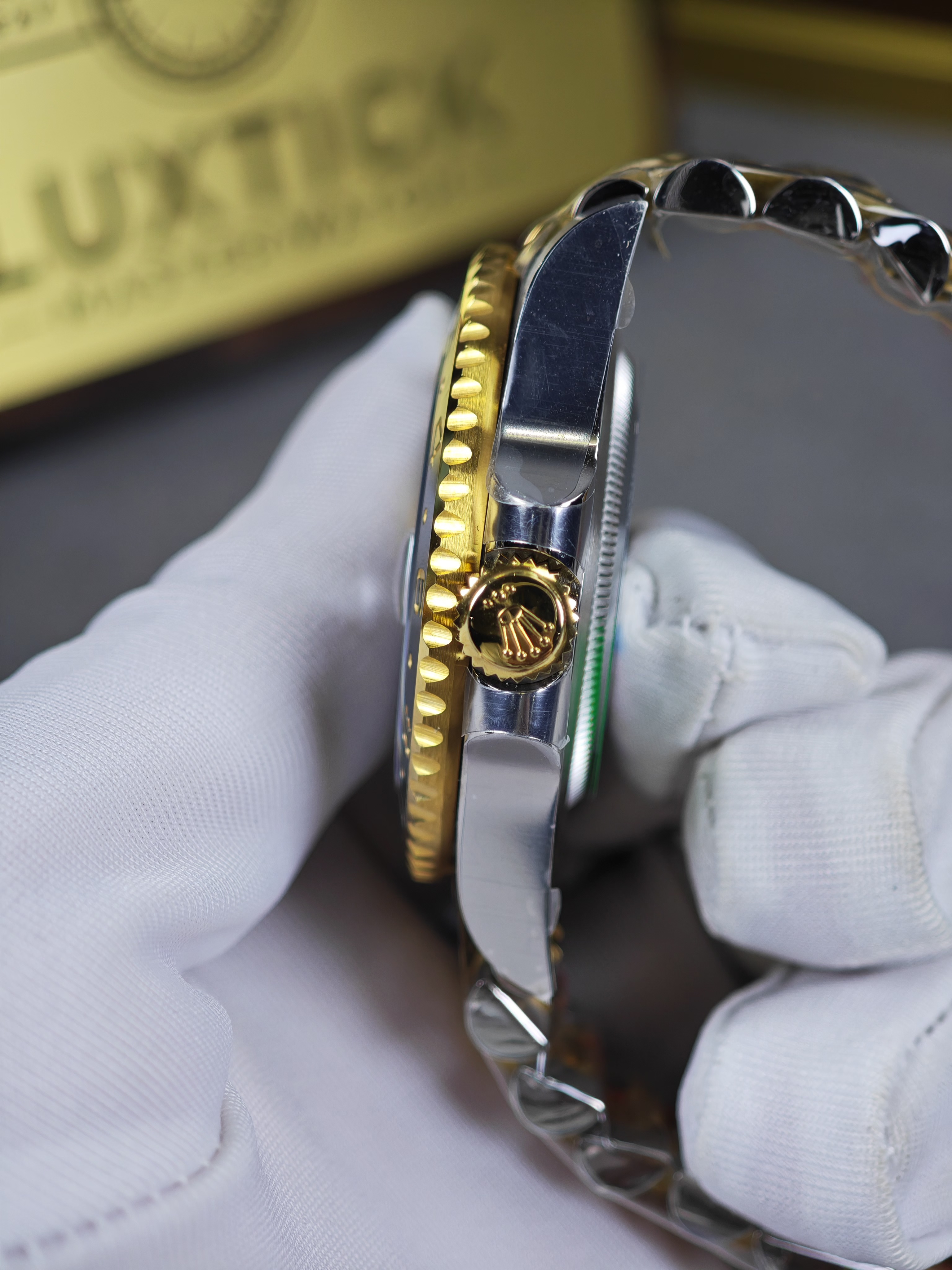 Rolex GMT Master II 126713 steel and gold Two-Tone with Black Dial on Jubilee (40mm) Super Clone