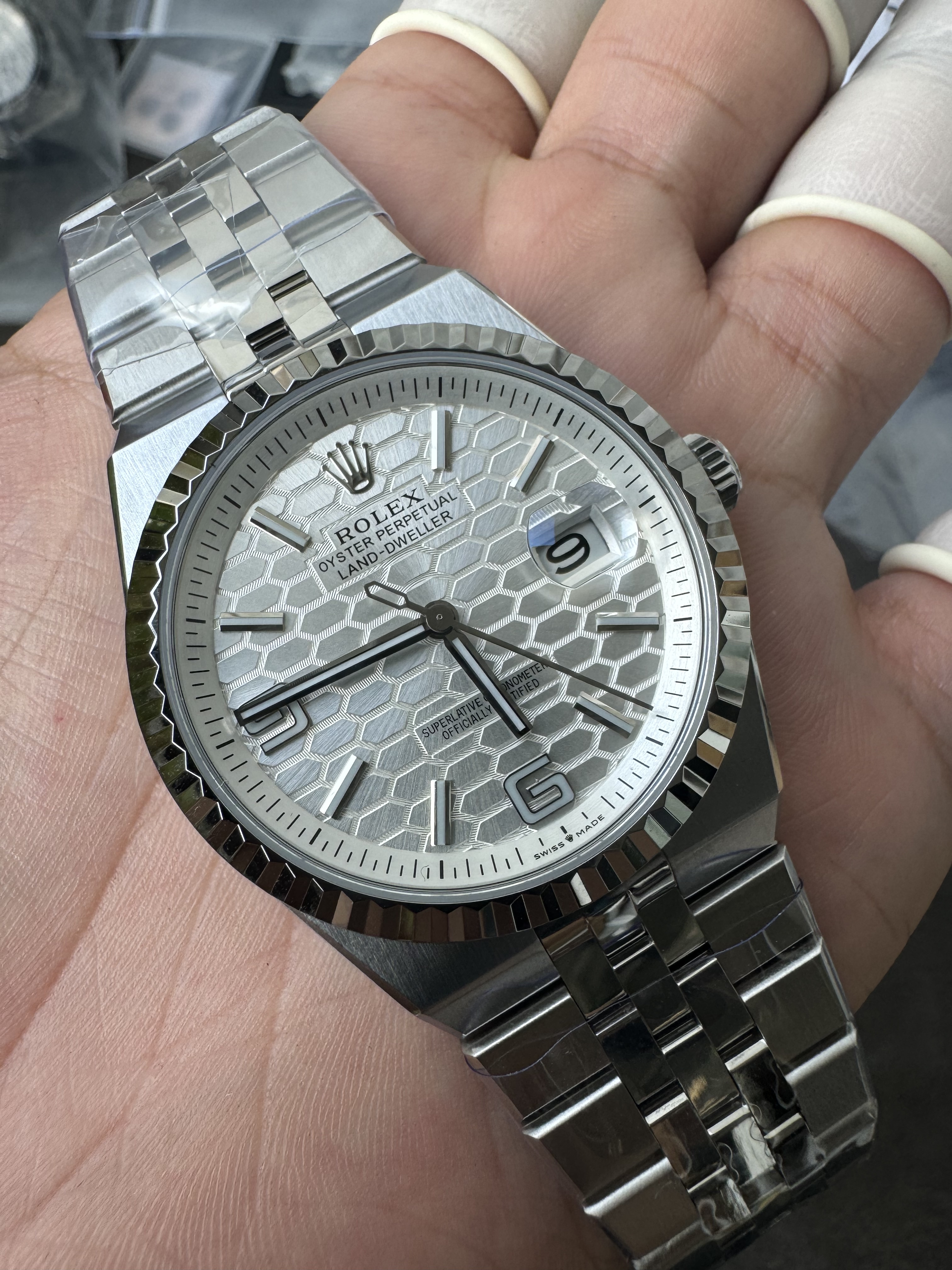 Super Clone Rolex 1:1 2025 Land-Dweller Oyster, 40 mm, Oystersteel and white gold