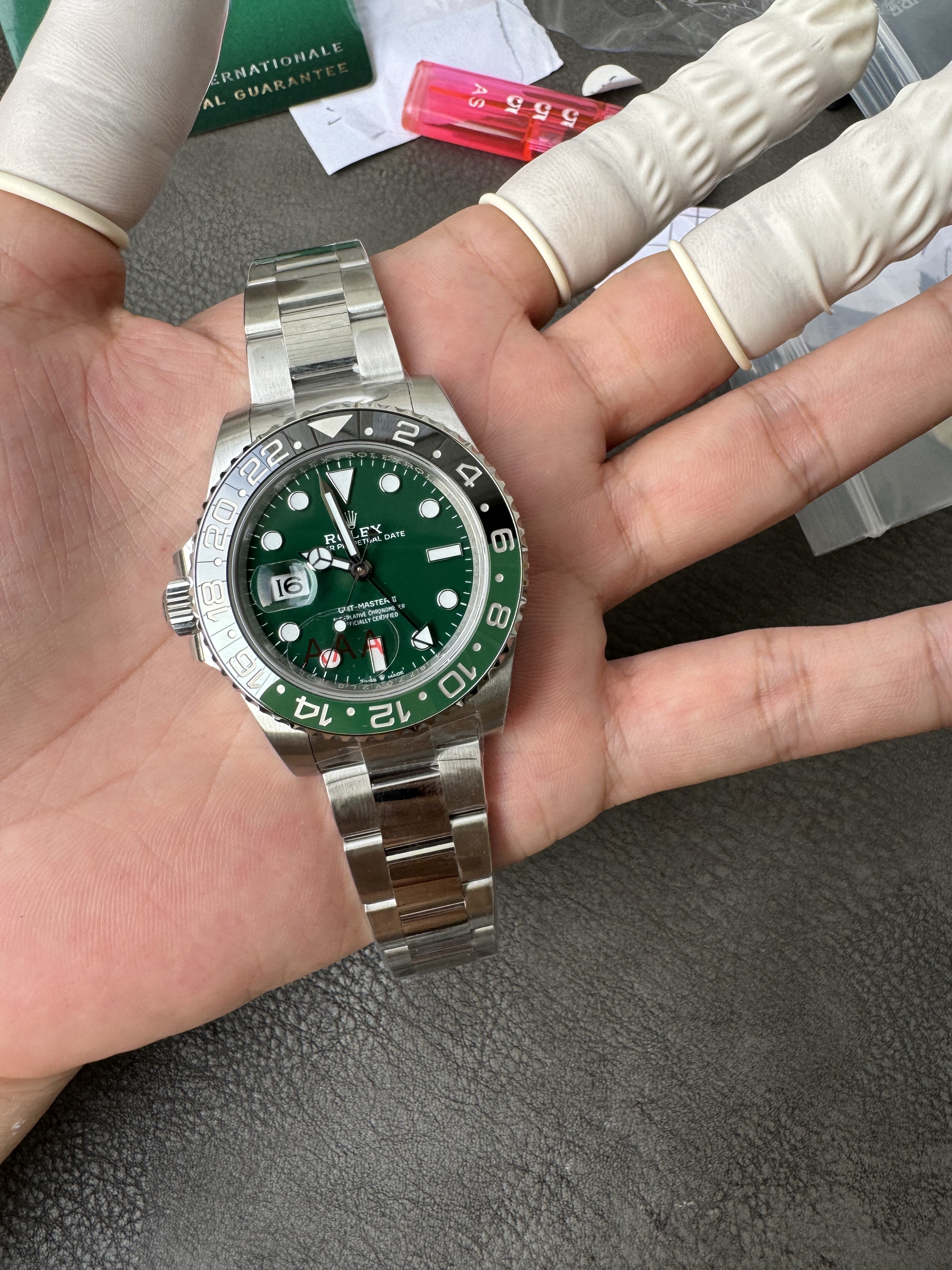 Rolex GMT Master II m126729VTNR-0001 Green ceramic dial on Oyster (40mm) Super Clone