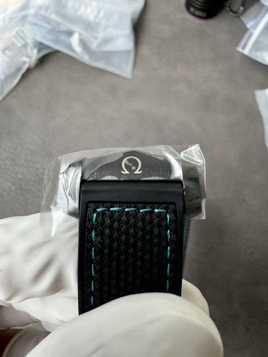 Super Clone 1:1 Omega Seamaster 215.92.46.2201.006 Black Ceramic Case Tiffany Blue Titanium Map