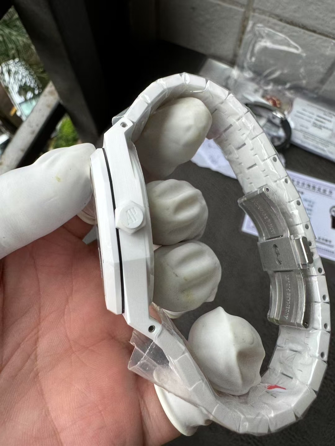 Super Clone 1:1 Audemars Piguet Royal Oak 15500 White Ceramic Starry Sky Dial 41mm