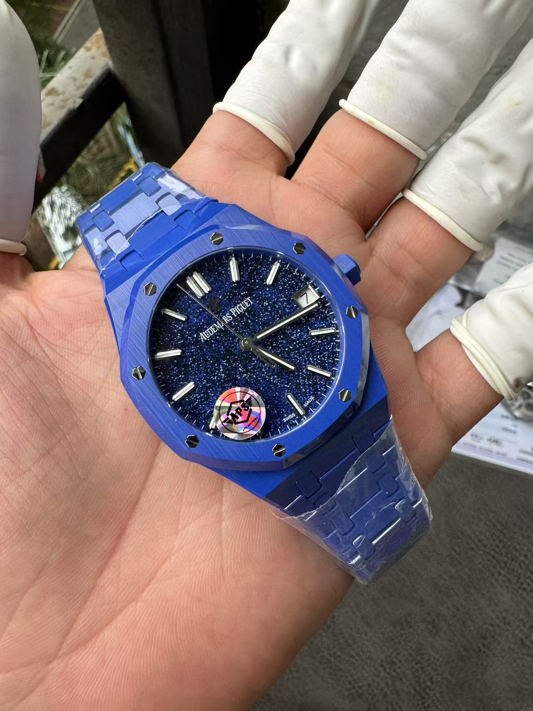 Super Clone 1:1 Audemars Piguet Royal Oak 15500 Blue Ceramic Starry Sky Dial 41mm