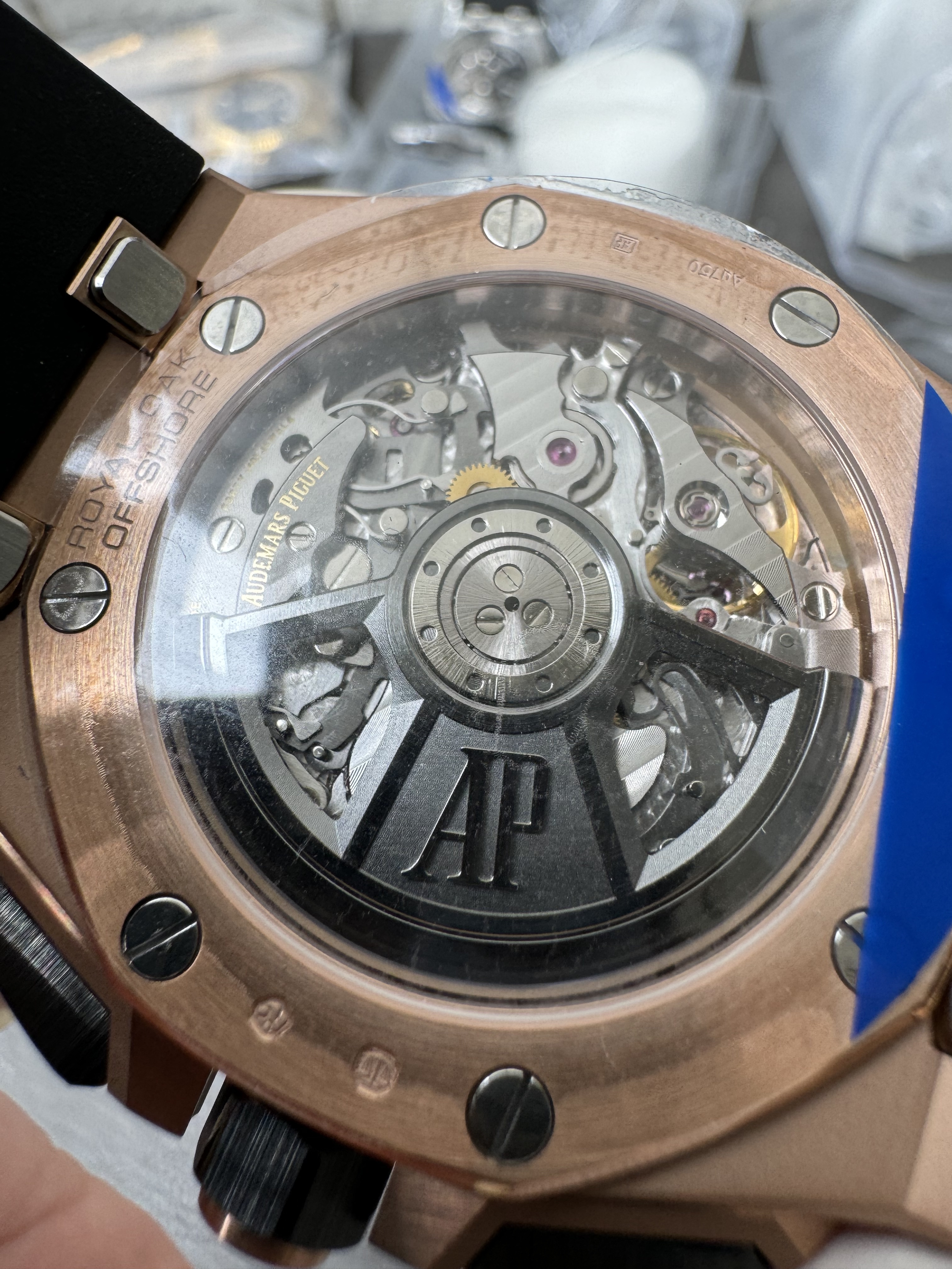 Super Clone Audemars Piguet 1:1 Royal Oak Chronograph 26420 Watch - 43mm Rose Gold with Black Dial