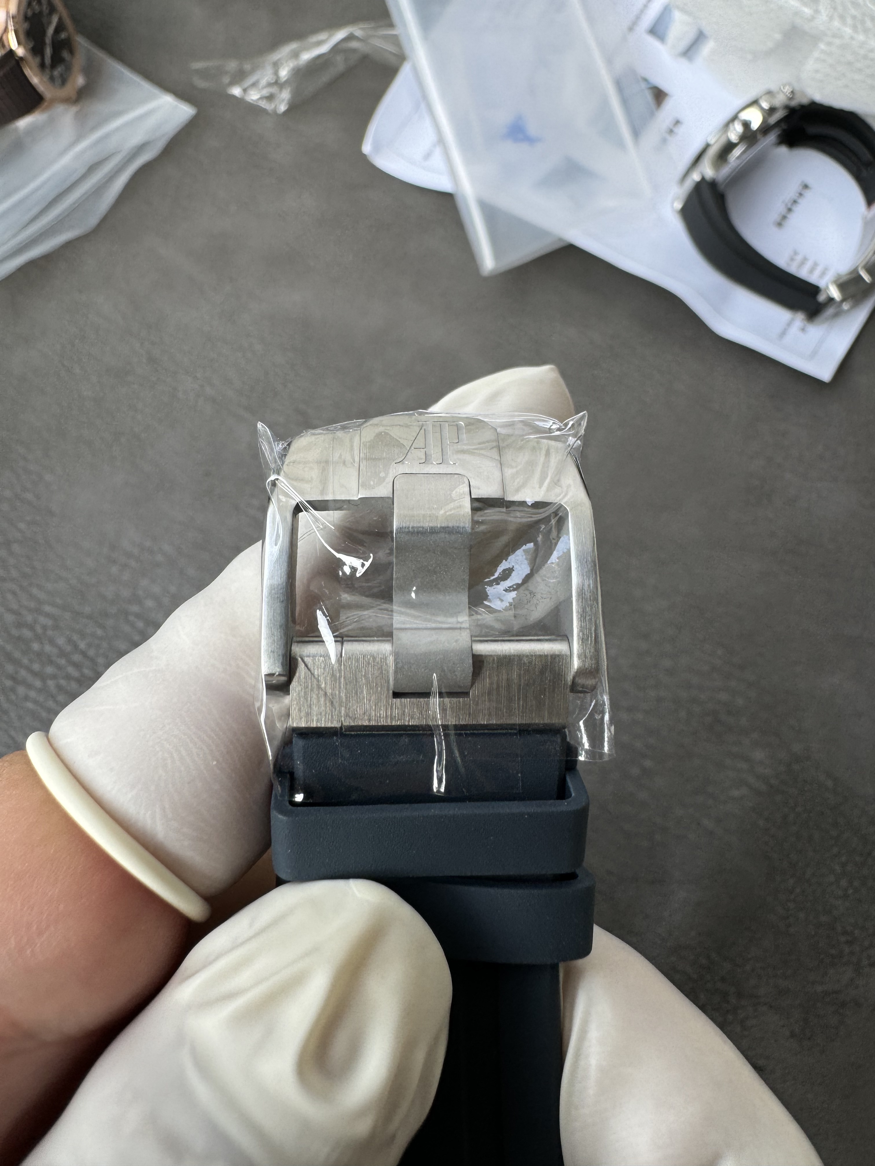 Super Clone 1:1 Audemars Piguet Royal Oak Chronograph 26420 - 43mm Blue Dial with Blue Rubber Strap