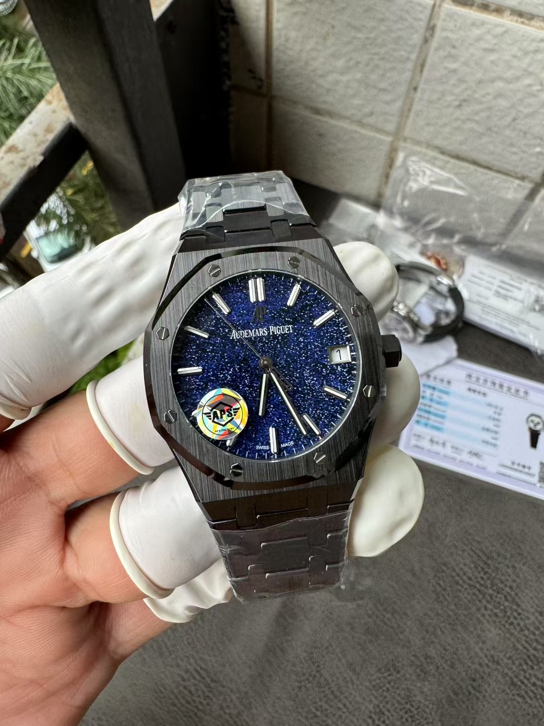 Super Clone 1:1 Audemars Piguet Royal Oak 15500 Black Ceramic Starry Sky Dial 41mm