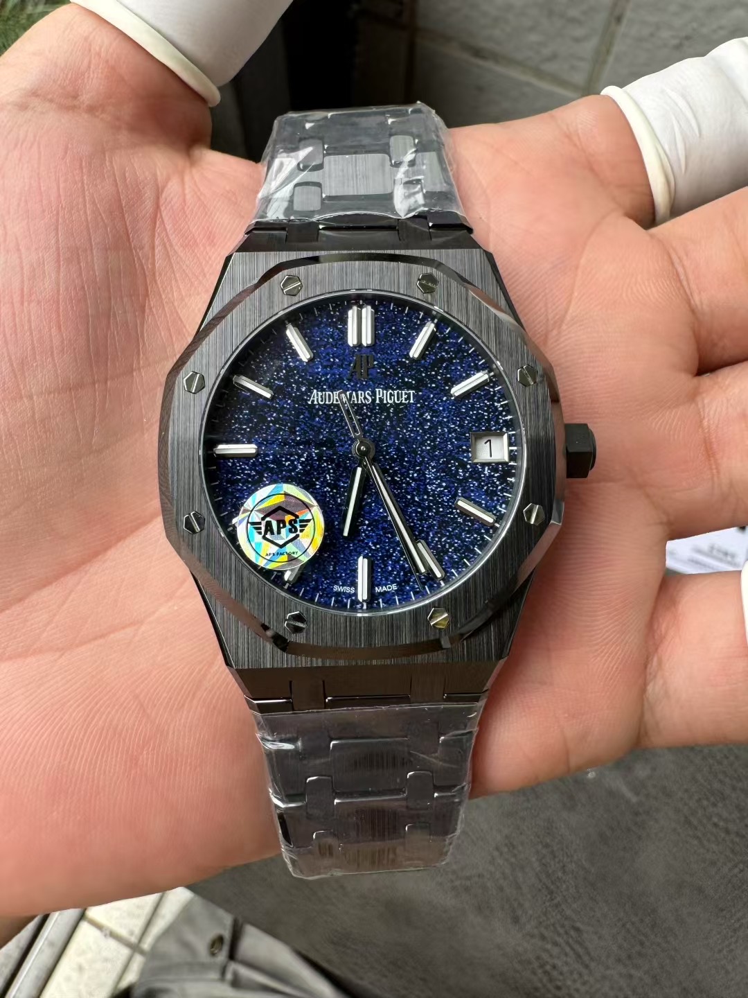 Super Clone 1:1 Audemars Piguet Royal Oak 15500 Black Ceramic Starry Sky Dial 41mm