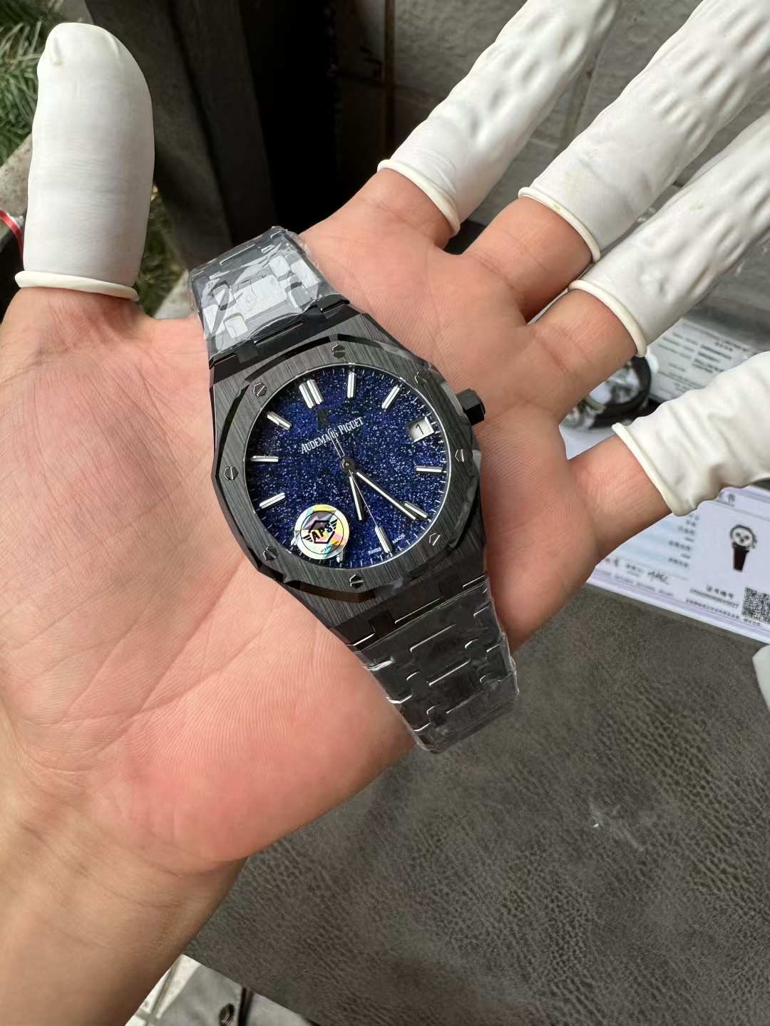 Super Clone 1:1 Audemars Piguet Royal Oak 15500 Black Ceramic Starry Sky Dial 41mm