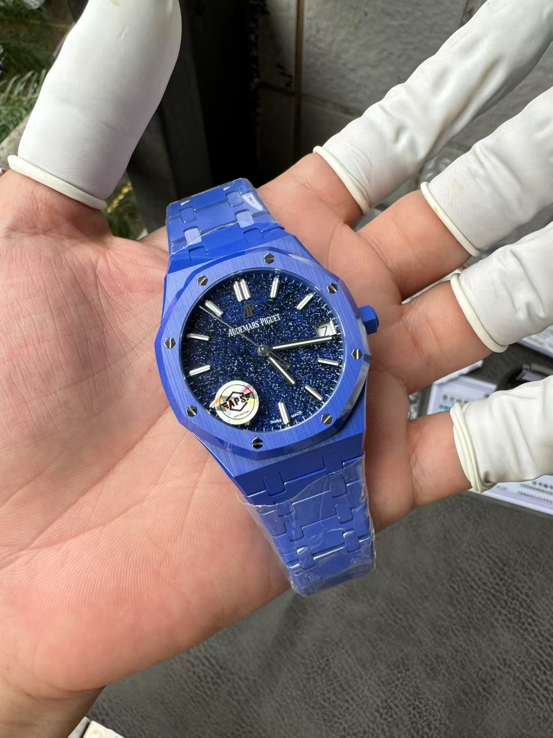 Super Clone 1:1 Audemars Piguet Royal Oak 15500 Blue Ceramic Starry Sky Dial 41mm