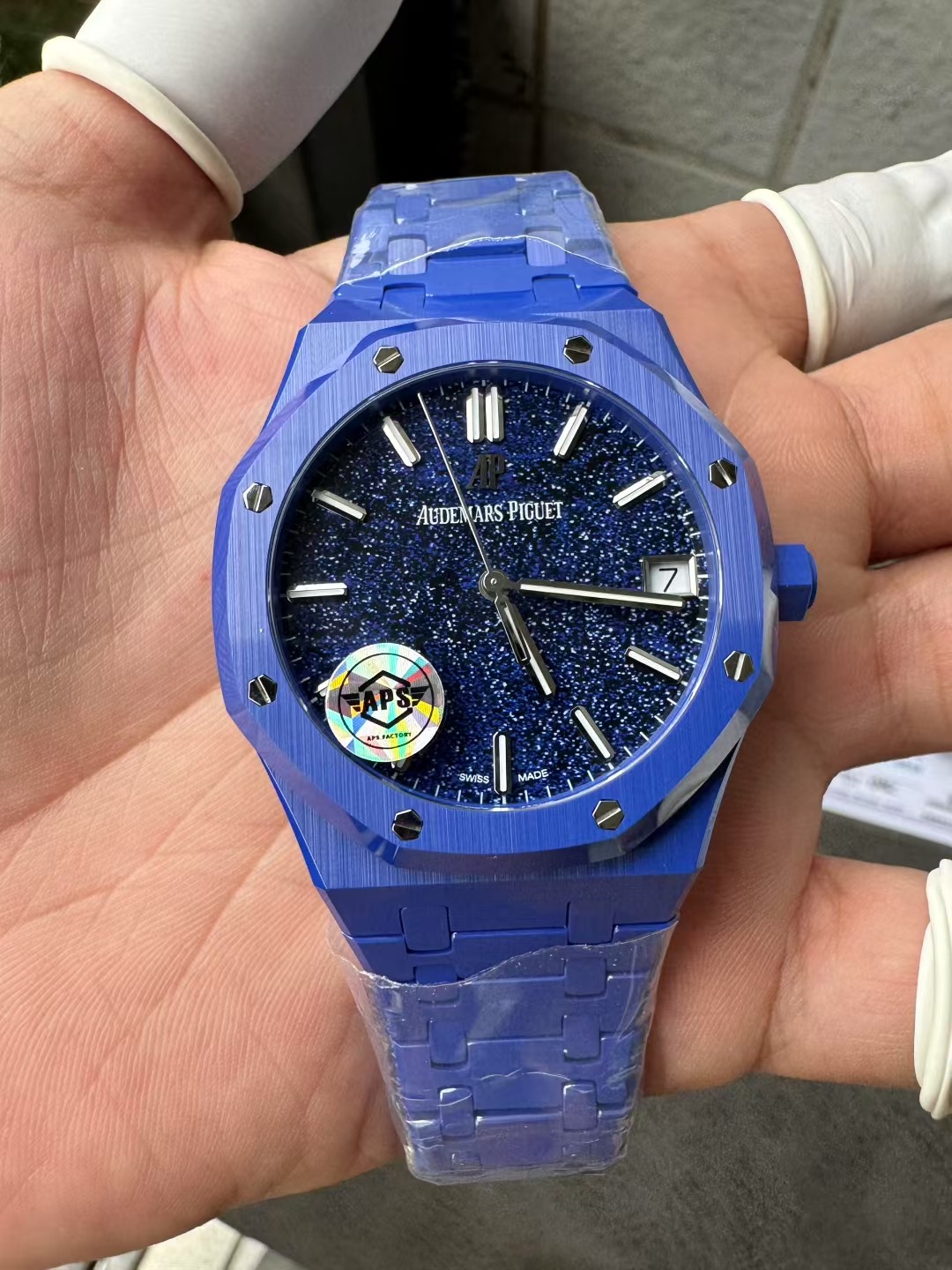 Super Clone 1:1 Audemars Piguet Royal Oak 15500 Blue Ceramic Starry Sky Dial 41mm