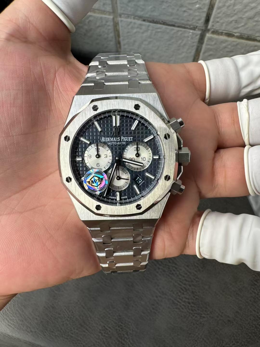 Super Clone Audemars Piguet 1:1 Royal Oak Chronograph 26331ST Watches – 41mm Steel with Blue “Grande Tapisserie” Dial