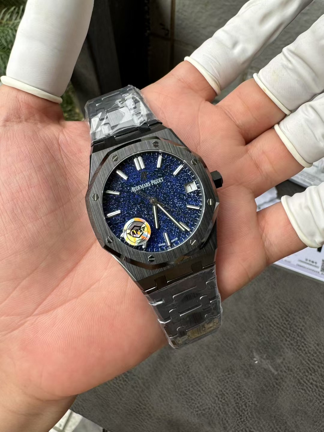 Super Clone 1:1 Audemars Piguet Royal Oak 15500 Black Ceramic Starry Sky Dial 41mm