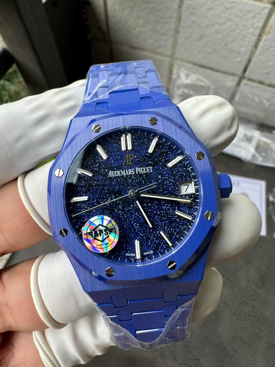 Super Clone 1:1 Audemars Piguet Royal Oak 15500 Blue Ceramic Starry Sky Dial 41mm