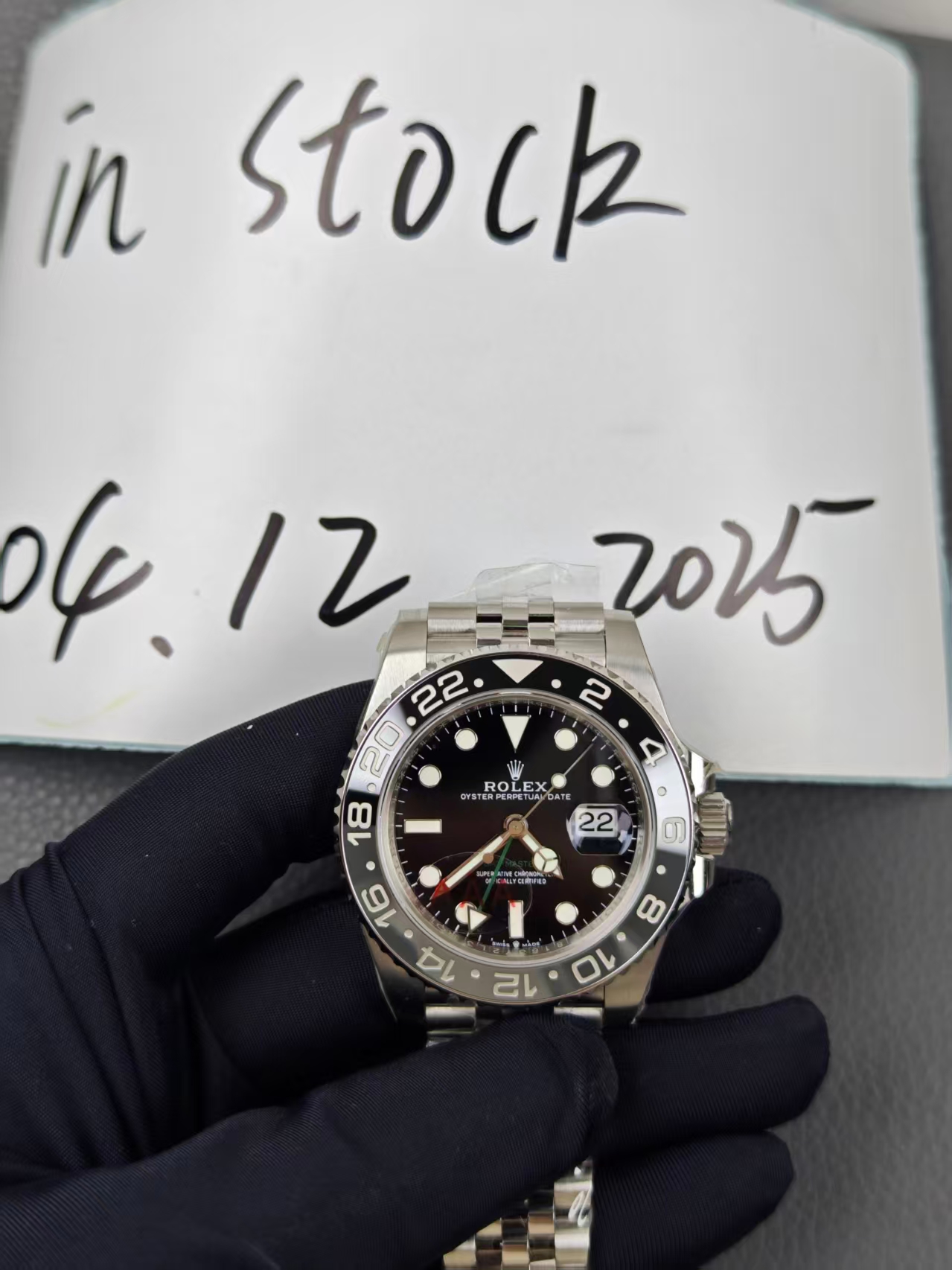 Rolex Bruce Wayne GMT Master II 126710grnr-0003 Black/Grey two-tone ceramic bezel Stainless Steel (40mm) Super Clone