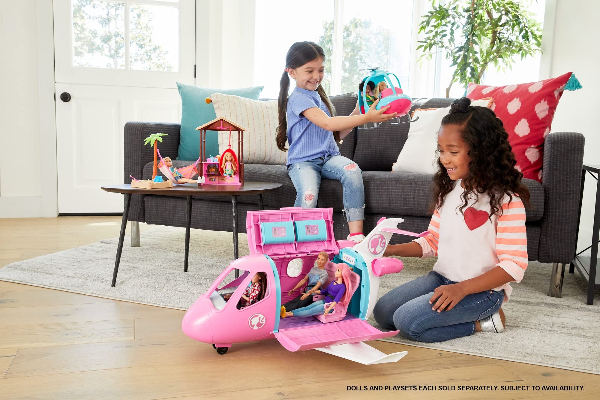 Barbie Dreamplane Airplane Toys Playset with 15+ Accessories Including  Puppy, Snack Cart, Reclining Seats and More ( Exclusive)