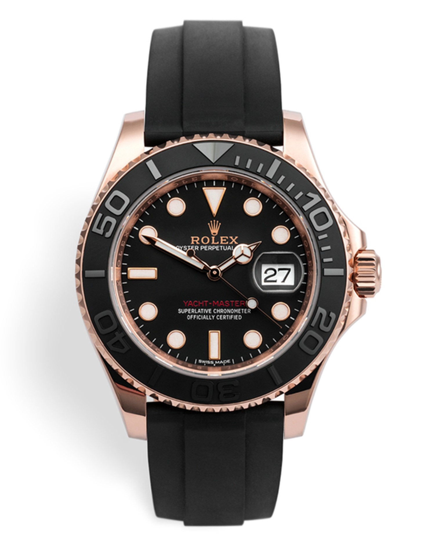 Rolex Yacht Master Rubber Strap 116655 Mens 40MM - rotwatches.com