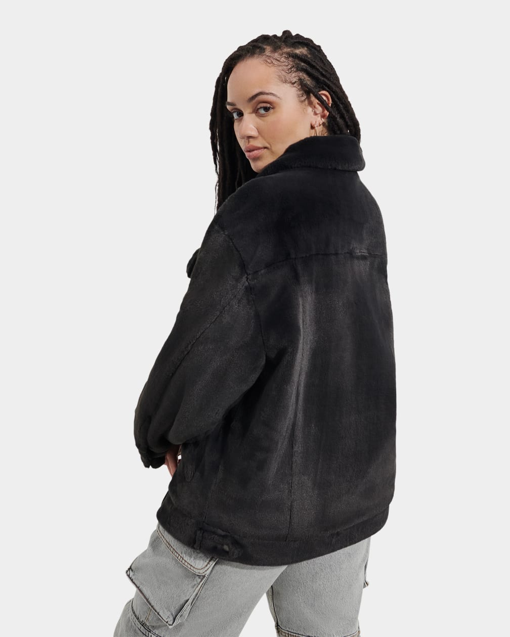 Frankie Faux Fur Trucker Jacket