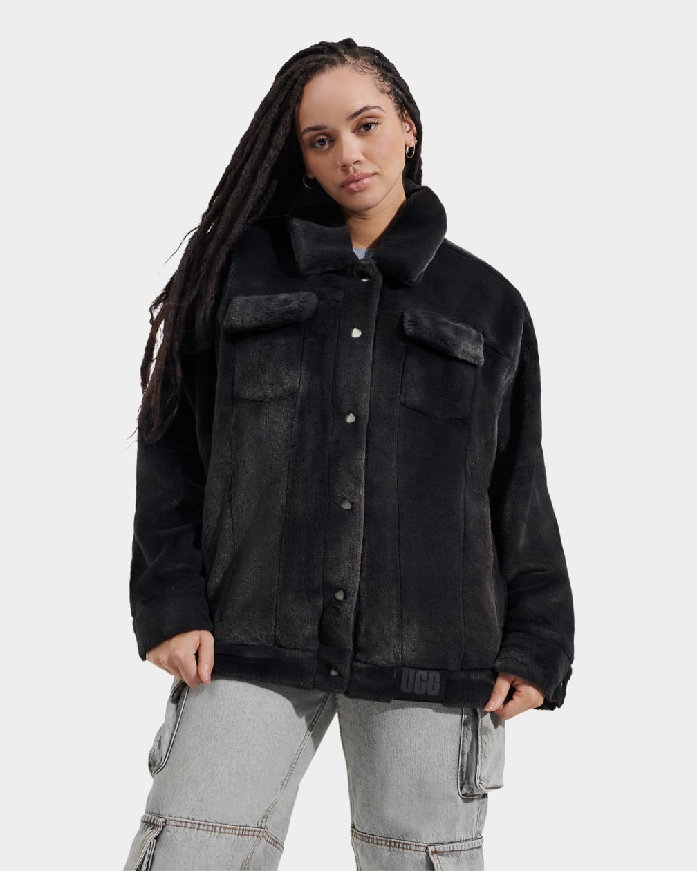 Frankie Faux Fur Trucker Jacket