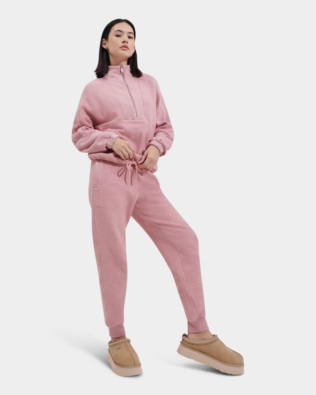 Elana Mixed Half Zip Sweater