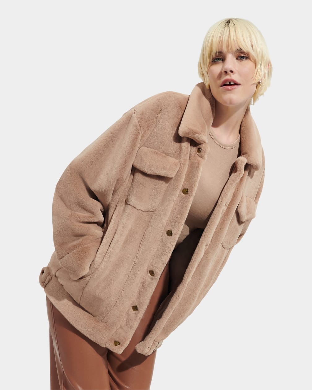 Frankie Faux Fur Trucker Jacket