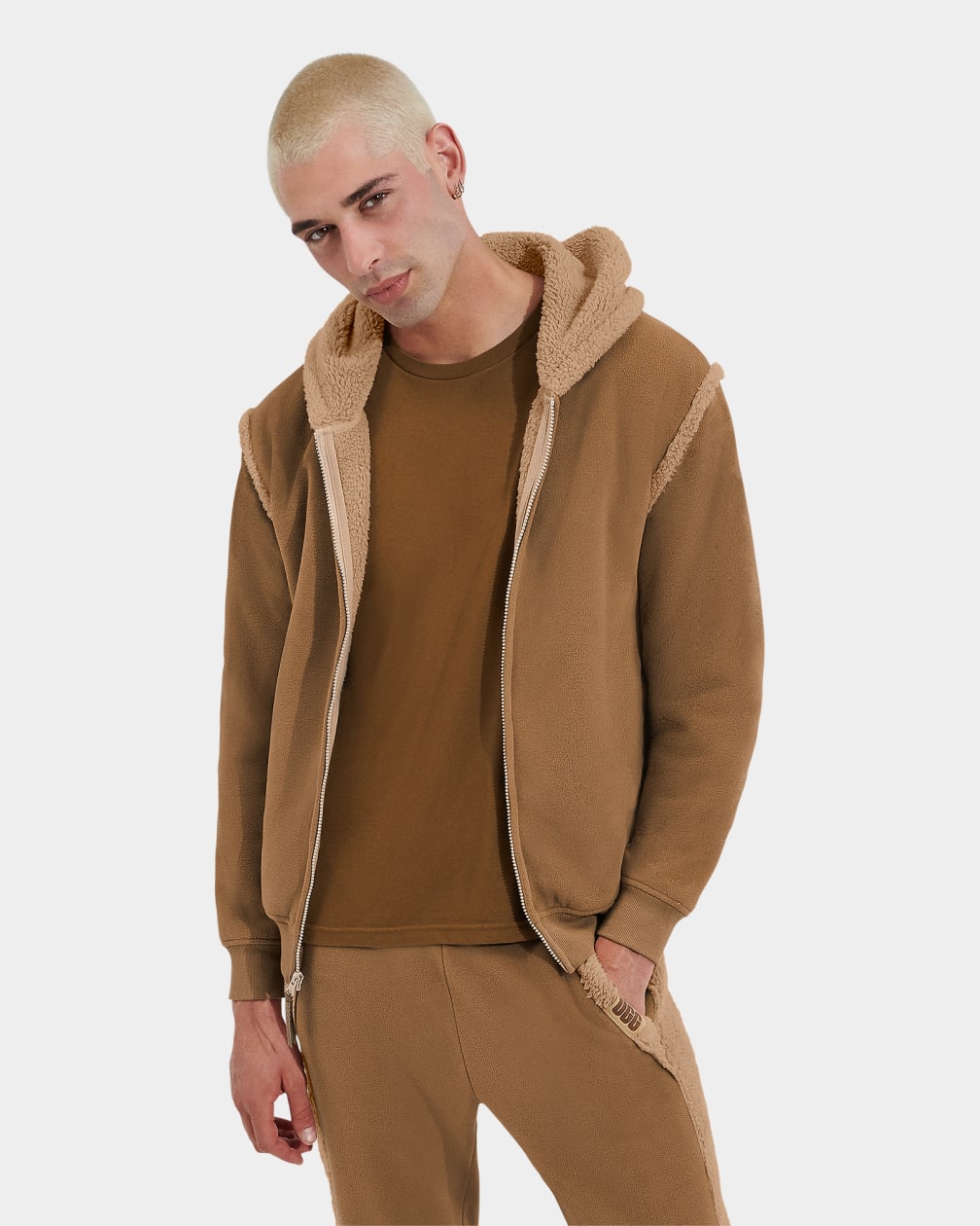 Evren Bonded Fleece Zip Up Sweater