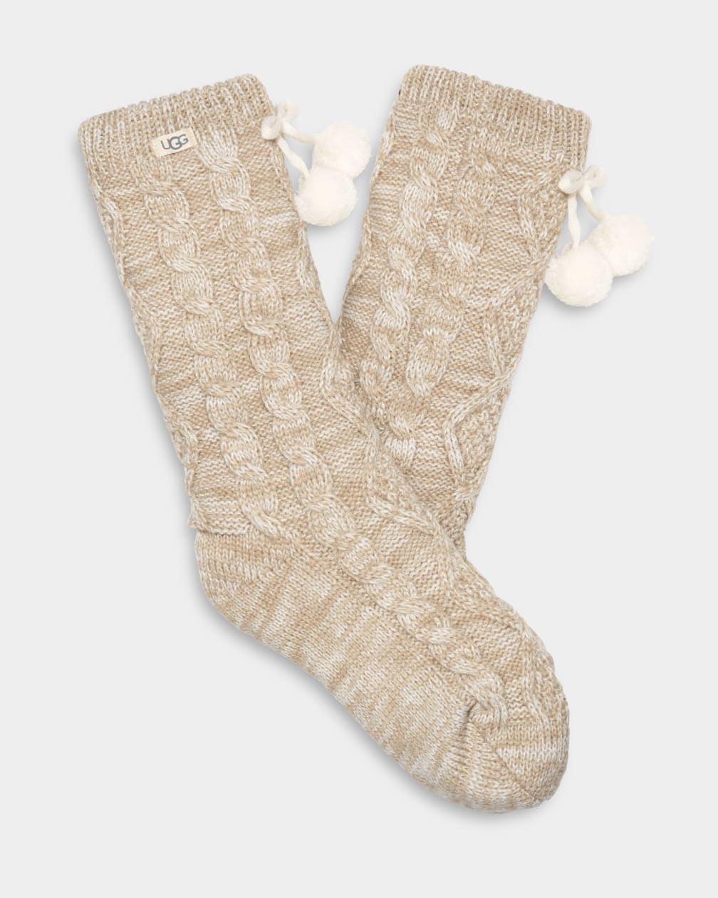 Pom Pom Fleece Lined Crew Sock