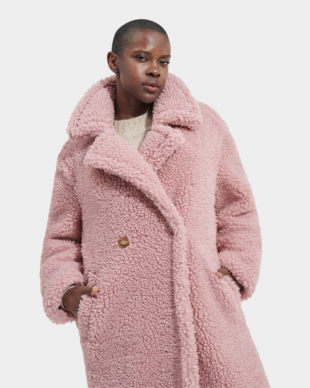 Gertrude Long Teddy Coat