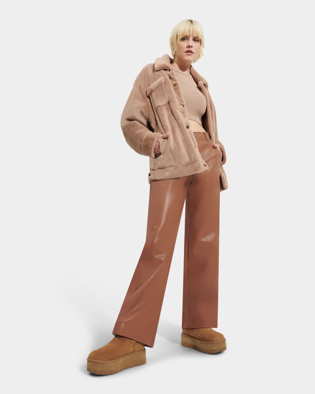 Frankie Faux Fur Trucker Jacket