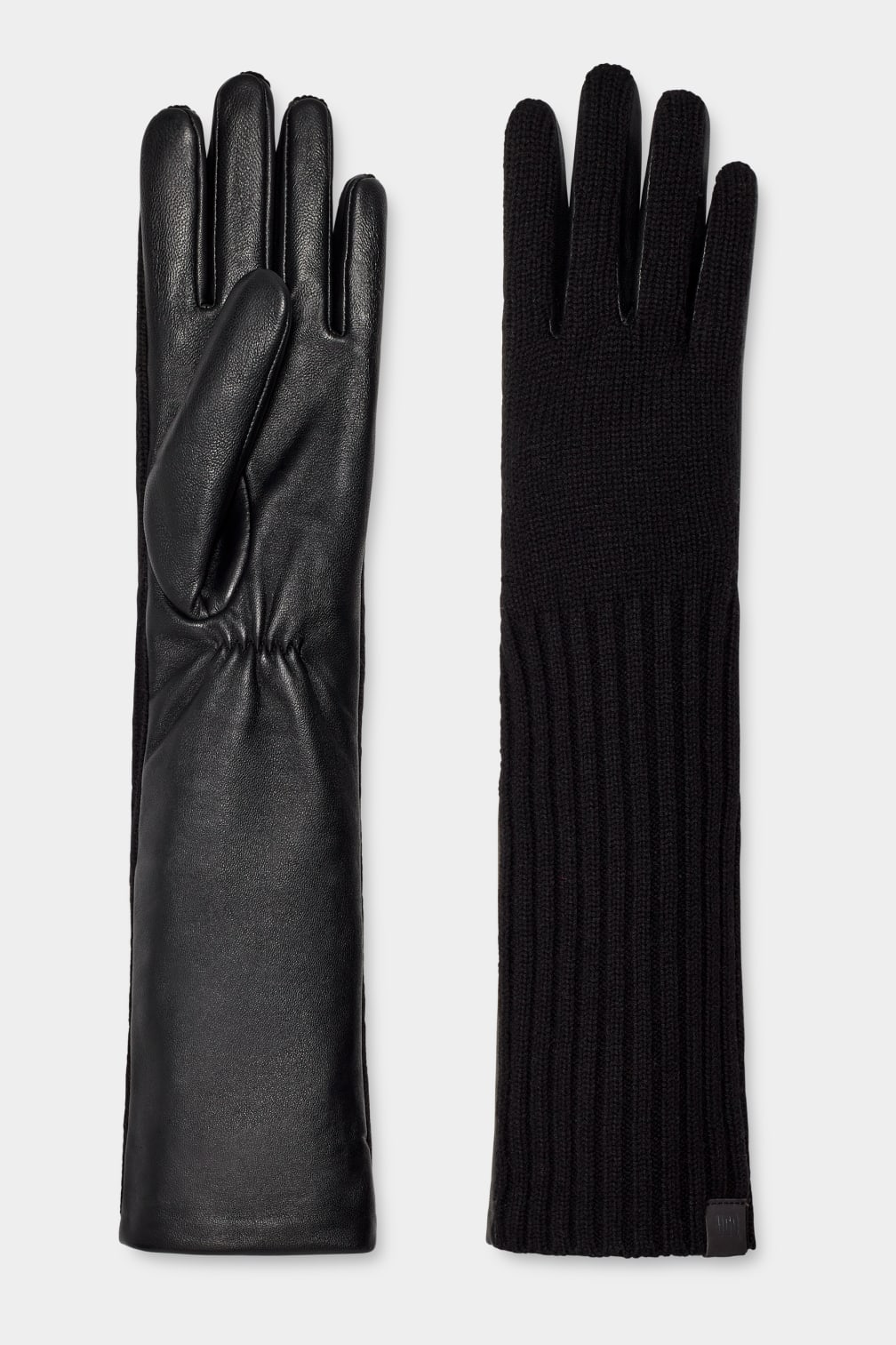 Leather And Knit Glove