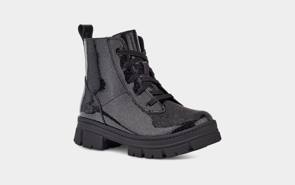 Ashton Lace Up Glitter Boot