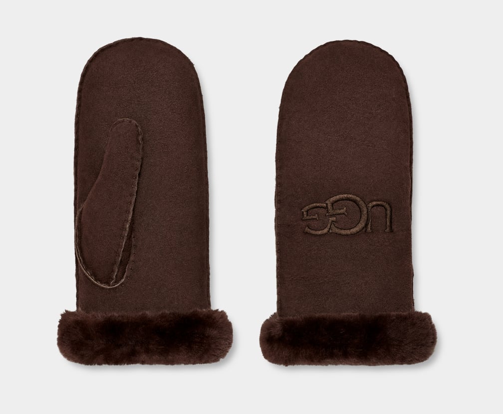 Sheepskin Embroider Mitten