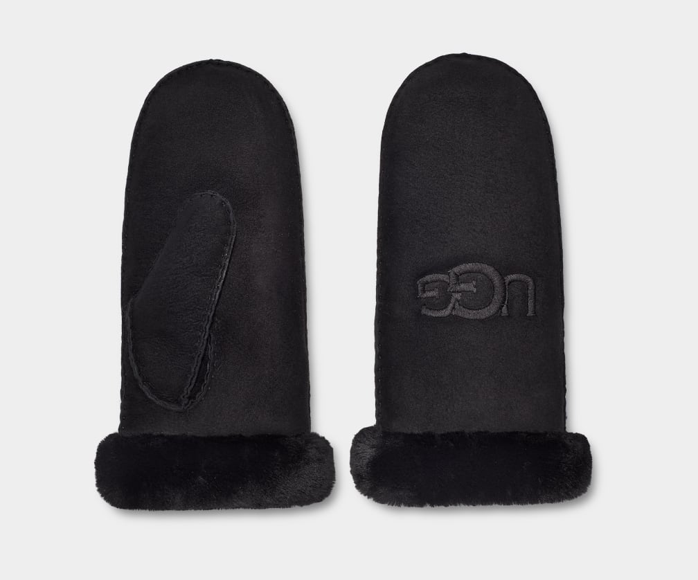 Sheepskin Embroider Mitten