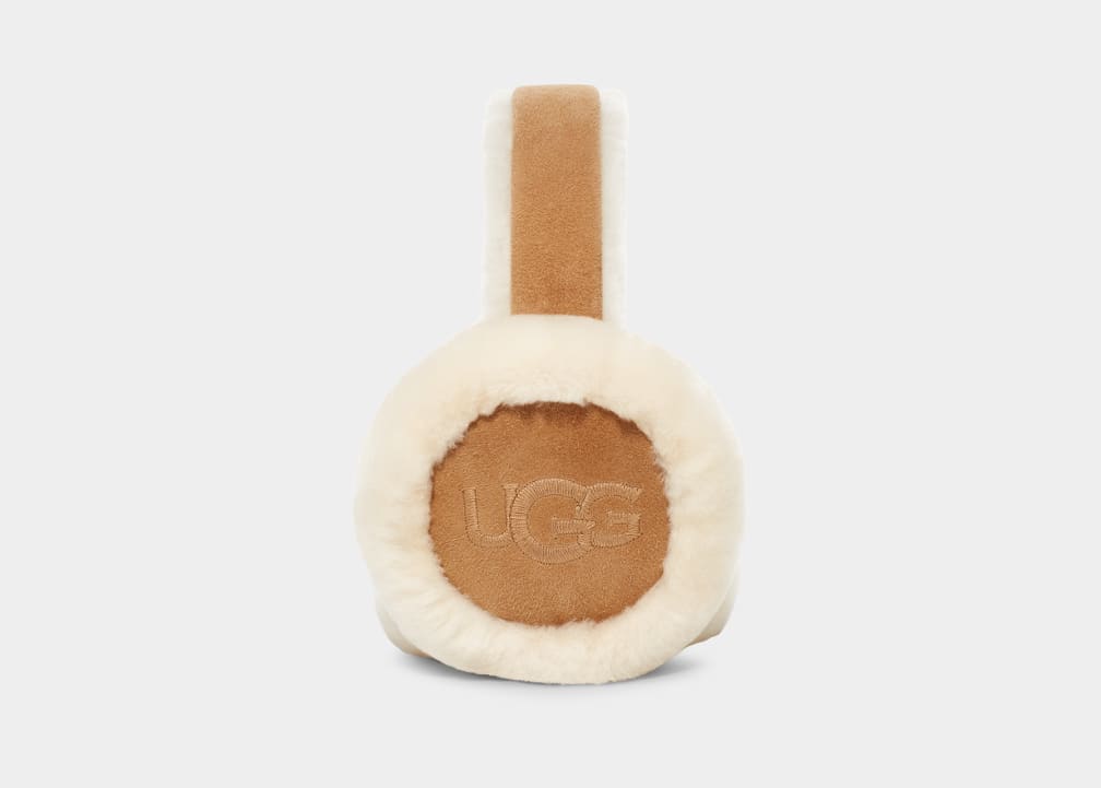 Sheepskin Embroidery Earmuff