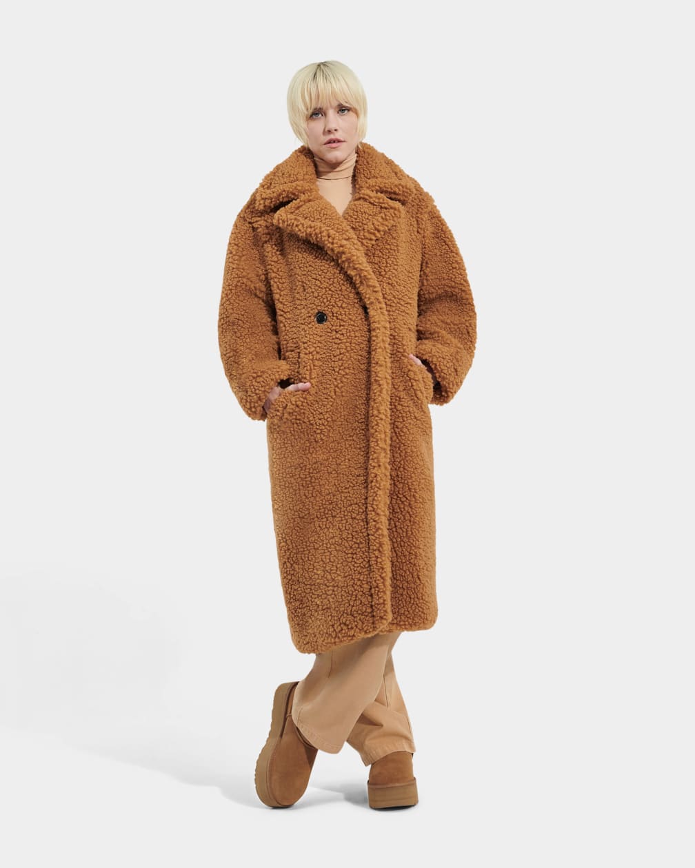 Gertrude Long Teddy Coat
