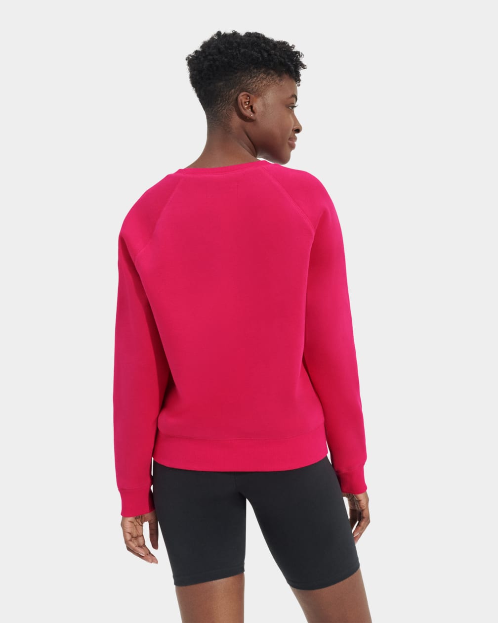 Madeline Fuzzy Logo Crewneck Top