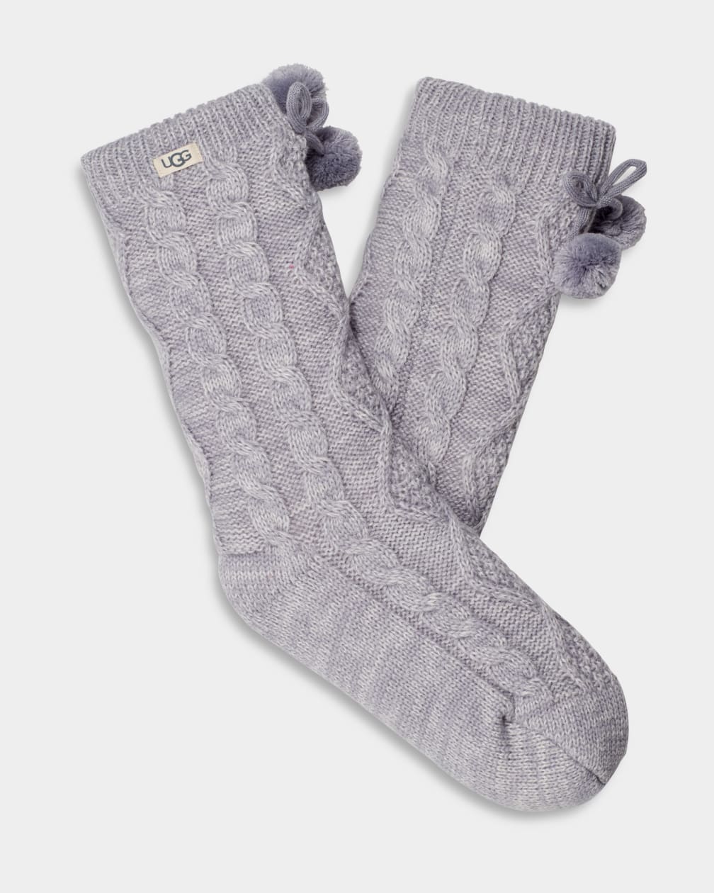 Pom Pom Fleece Lined Crew Sock