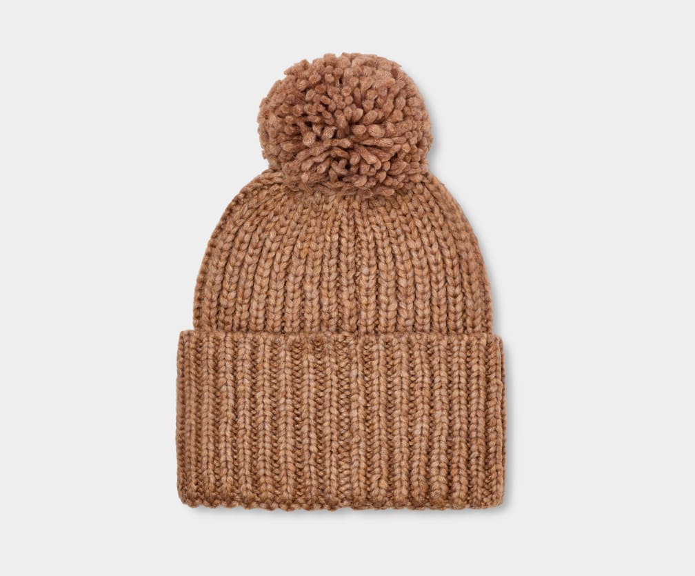 Chunky Pom Cuff Hat