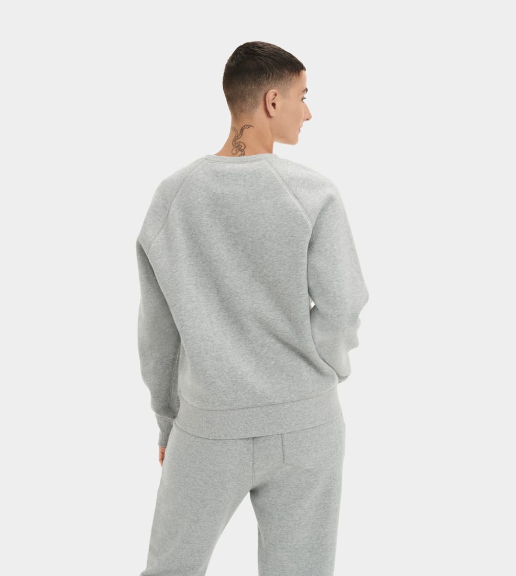 Madeline Fuzzy Logo Crewneck Top