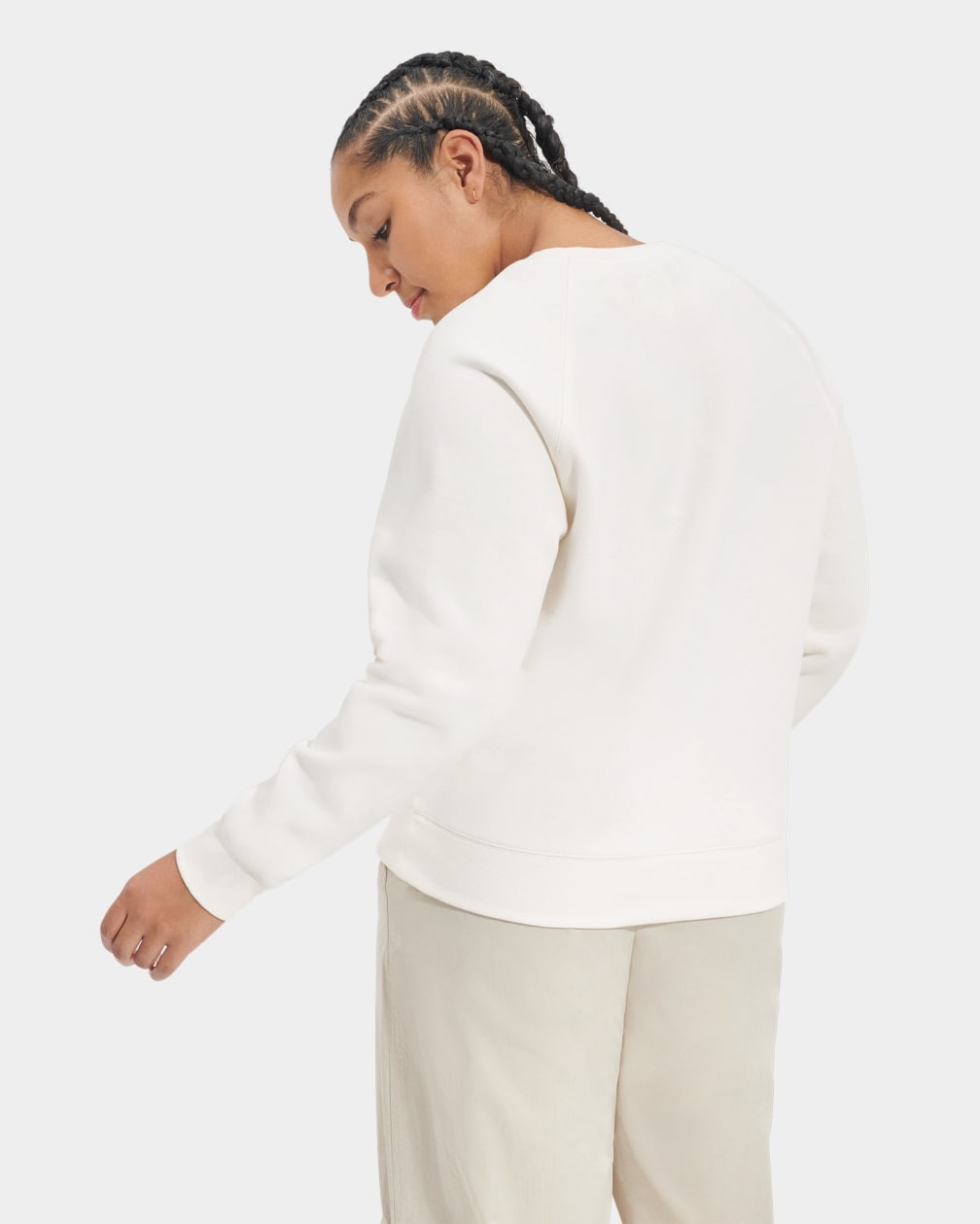 Madeline Fuzzy Logo Crewneck Top