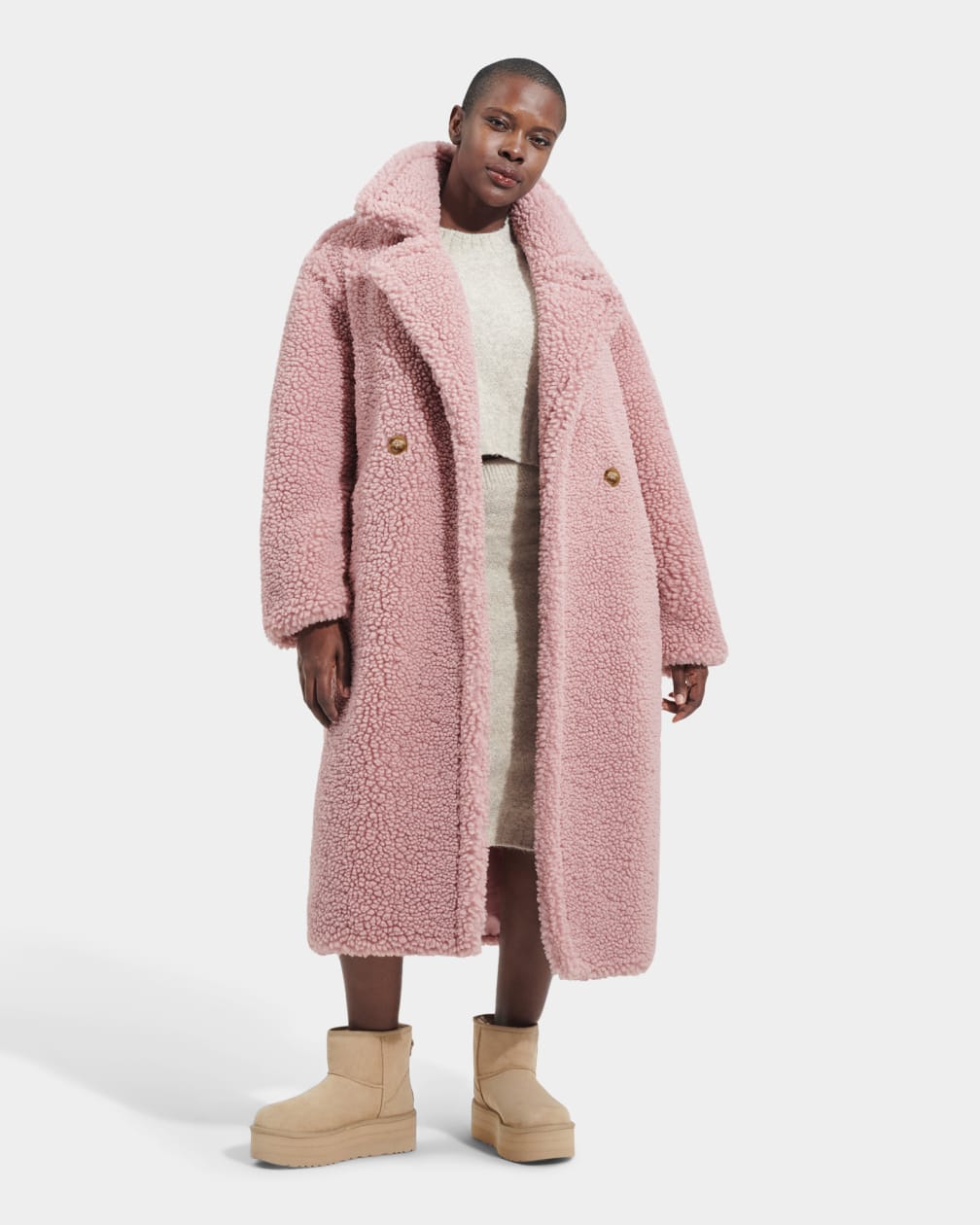 Gertrude Long Teddy Coat