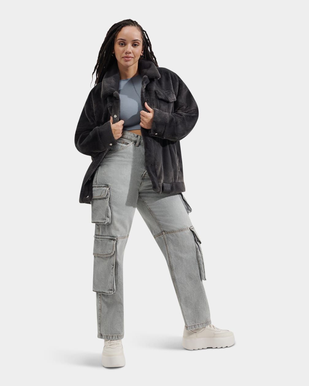 Frankie Faux Fur Trucker Jacket