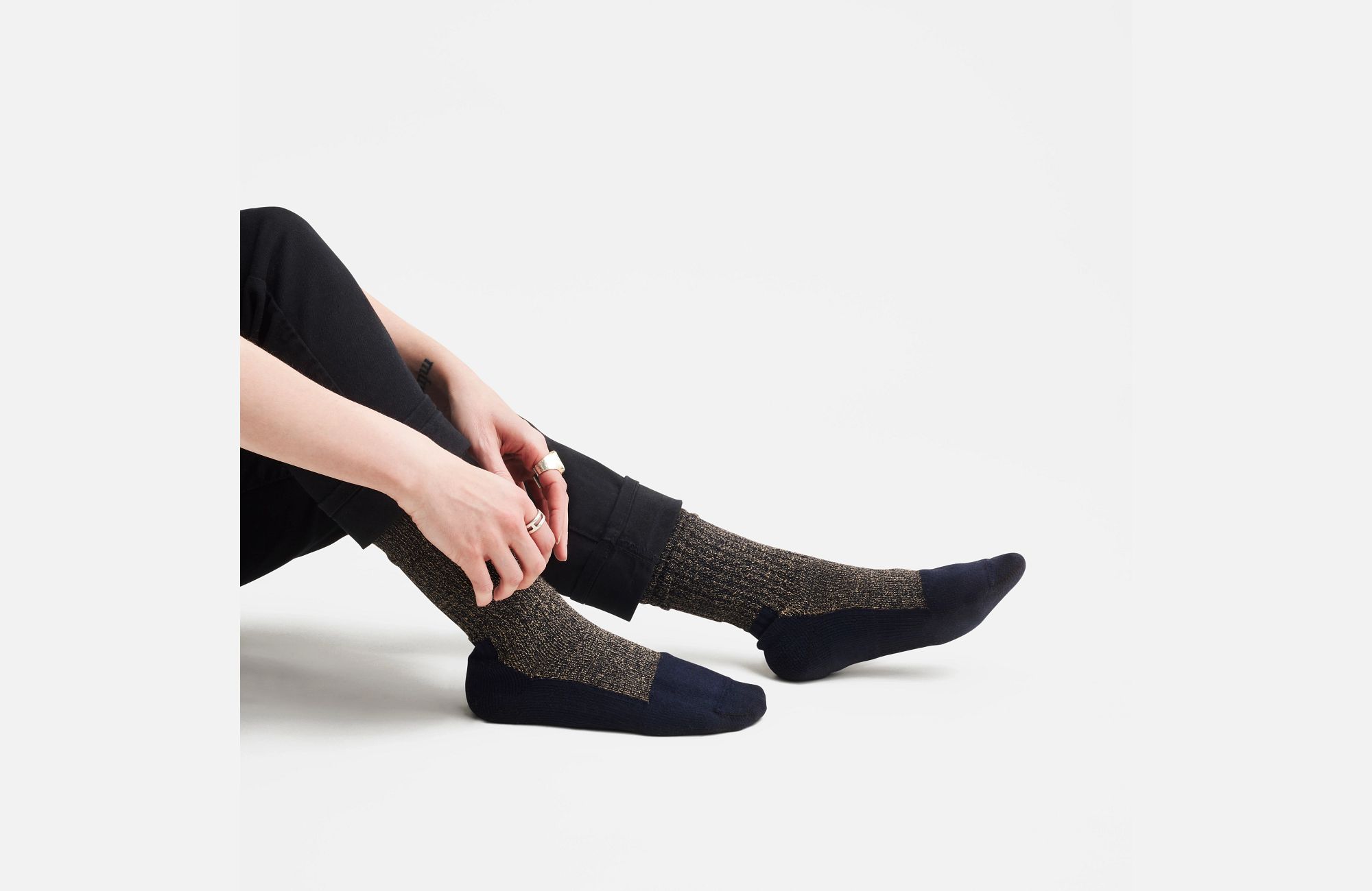 Deep Toe Capped Wool Sock